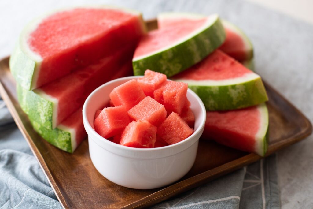 How To Cut A Watermelon Into Cubes